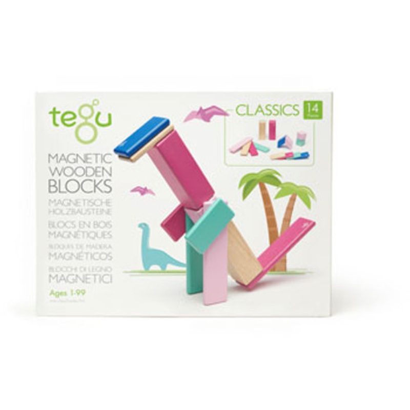 "Tegu Magnetic Wooden Blocks Blossom 14 Pieces"