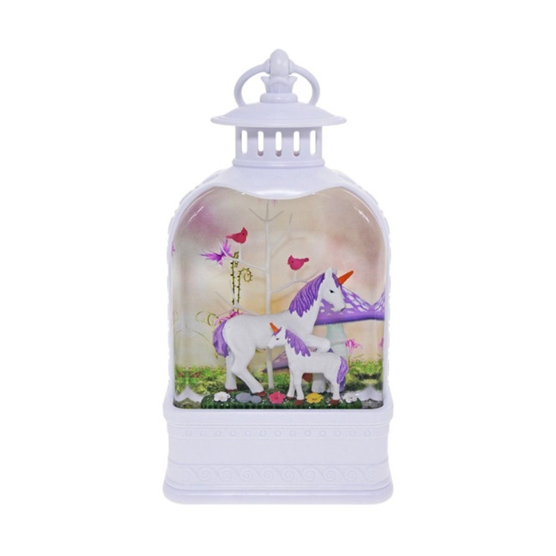 "Cotton Candy - Medium Purple Unicorn Lantern"