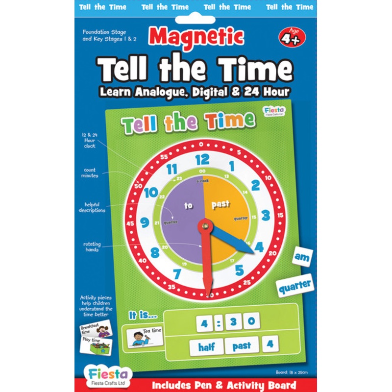 "Fiesta Crafts - Magnetic Tell The Time"