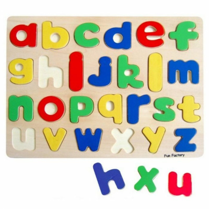 "Fun Factory - Wooden Raised Puzzle - Lower Case Alphabet"