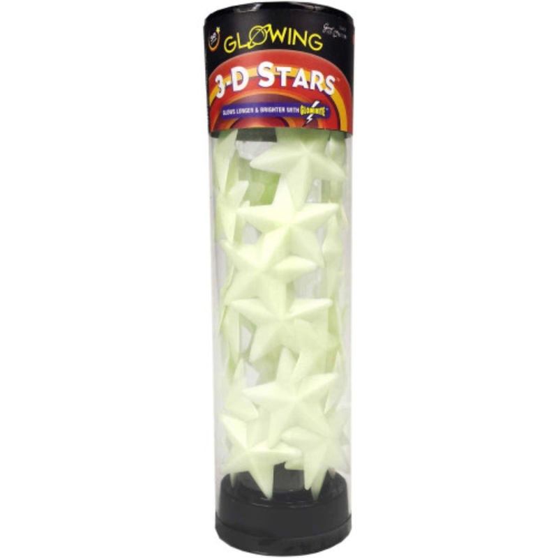 "Glowing 3D Stars in Tube"