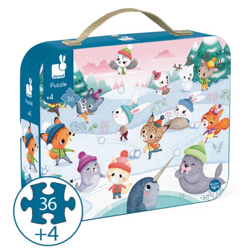 "Janod - Snow Party Puzzle 36pc"