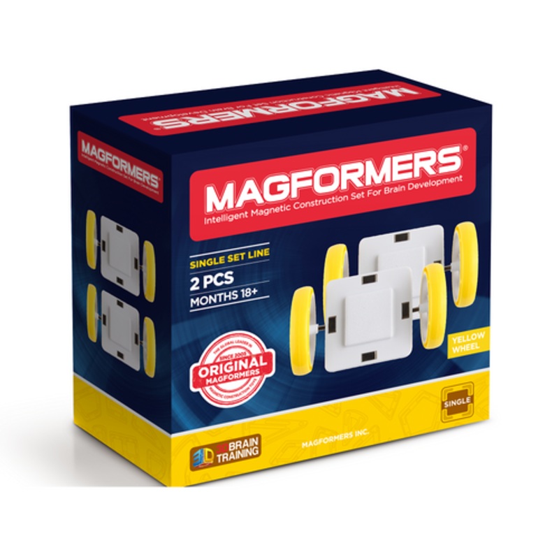 "Magformers Single Wheel Set - Yellow"