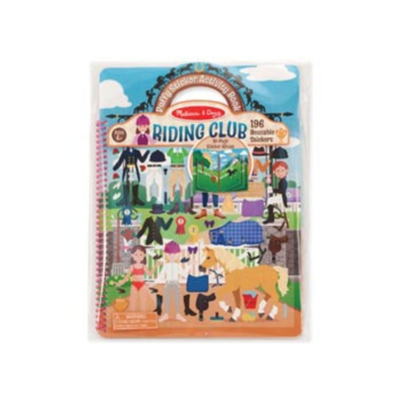 "Melissa & Doug - Reusable Puffy Sticker Deluxe Horse Scene Riding Club"