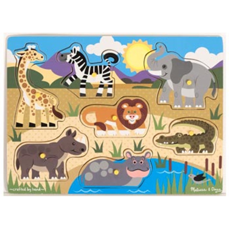 "Melissa & Doug - Safari Peg Puzzle 2+"