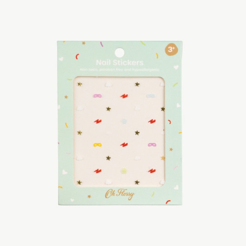"Oh Flossy Nail Stickers - Super Hero"