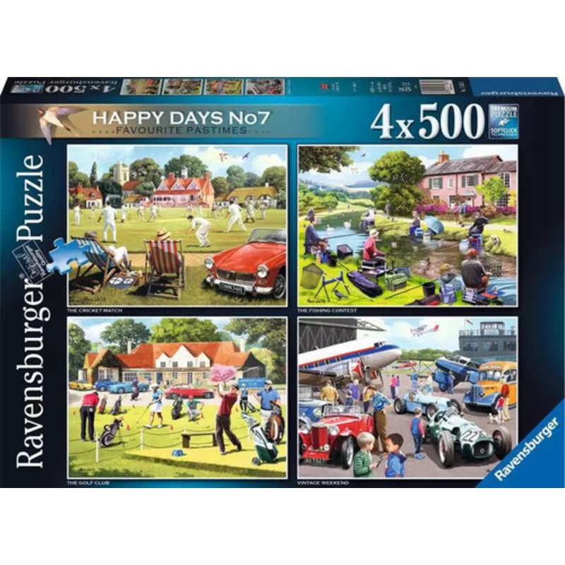 "Ravensburger 4x500pc - Happy Days No7 Favourite Pastimes Puzzle"