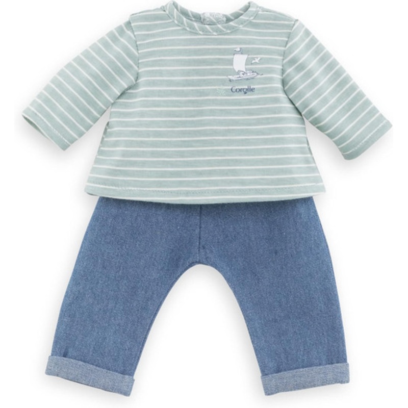 "Corolle Mon Premier - Loire Riverside Pants and Striped T-shirt - 30cm"