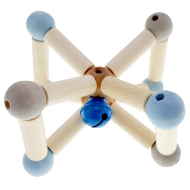 "Hess-Spielzeug Rattle Natural Twisty Blue"
