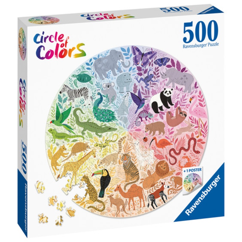 "Ravensburger 500pc - Circle of Colors Animals Puzzle"
