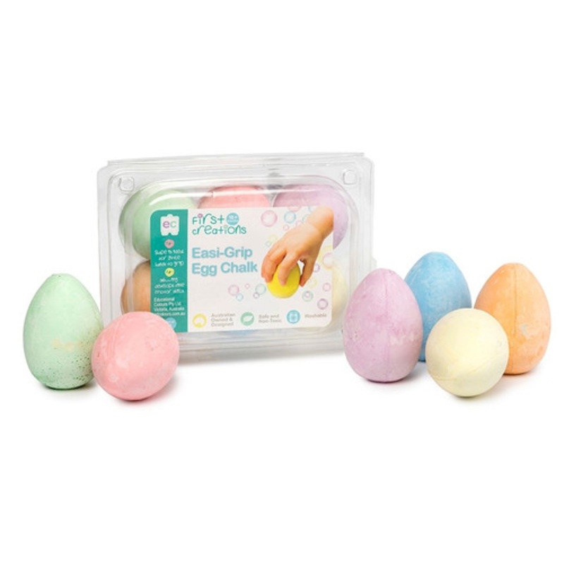 "Educational Colours First Creations - Easi-Grip Egg Chalk Set of 6"