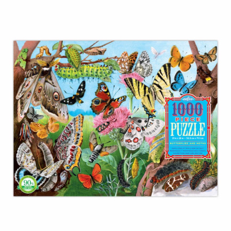 "eeBoo 1000pc - Butterflies & Moths Puzzle"