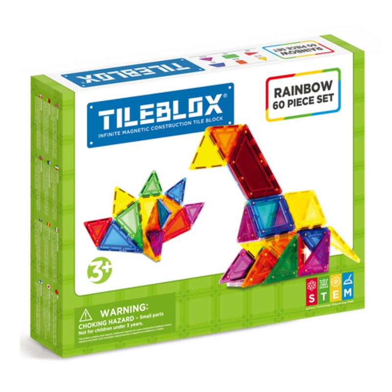 "Magformers TILEBLOX - Rainbow 60pc Set"