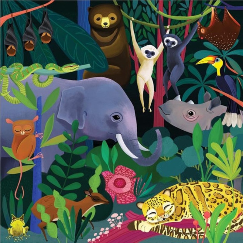 "Mudpuppy 500pc - Jungle Illumingated Glow in the Dark Puzzle"