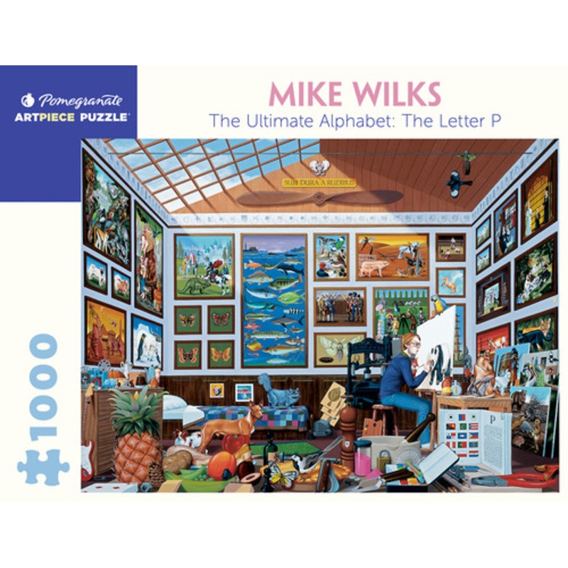 "Pomegranate 1000pc Puzzle - Mike Wilks: The Ultimate Alphabet: The Letter P"