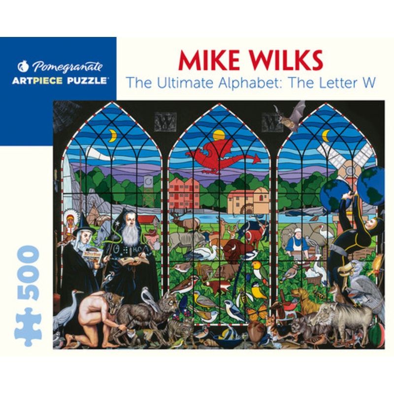 "Pomegranate 500pc Puzzle - Mike Wilks: The Ultimate Alphabet: The Letter W"
