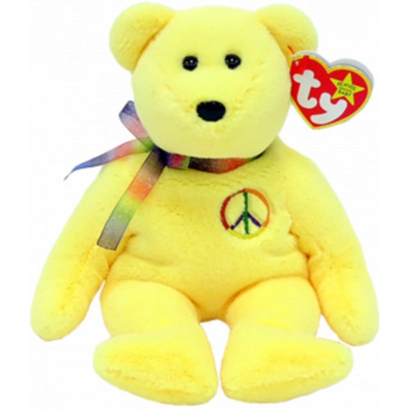 "TY Original Beanie Babies - Peace II the Yellow Bear"