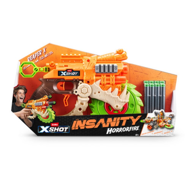 "Zuru XSHOT Horror Fire Reaper X 8 Dart Blaster"