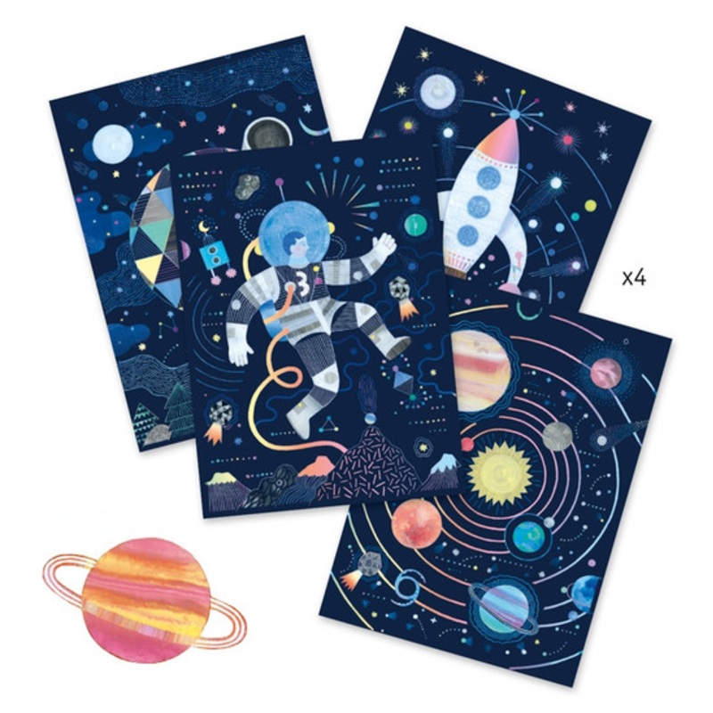 "Djeco -  Cosmic Mission Scratch Cards"