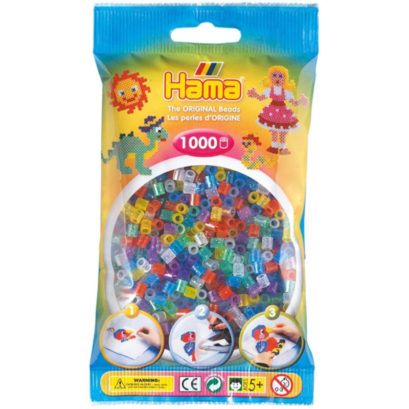 "Hama Beads - Glitter Colours - 1000 Beads"