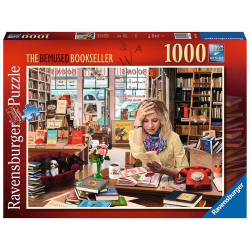 "Ravensburger 1000pc - The Bemused Bookseller"