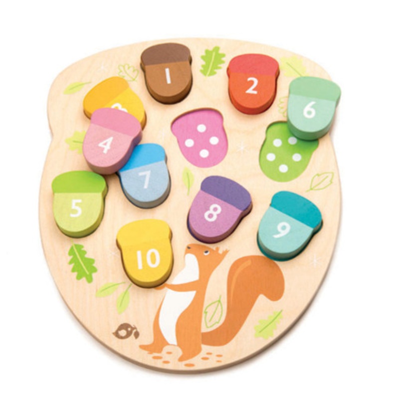 "Tender Leaf Toys - How Many Acorns? Puzzle"
