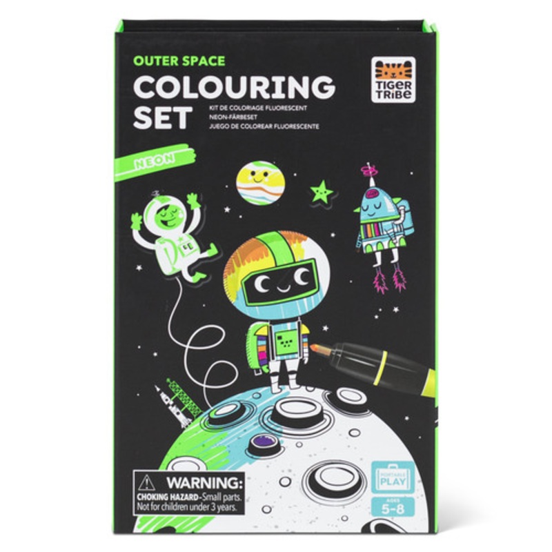 "Tiger Tribe - Neon Colouring Set - Outer Space"