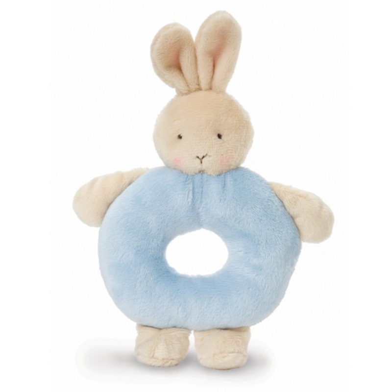 "Bunnies By The Bay - Ring Rattle Blue Bunny"