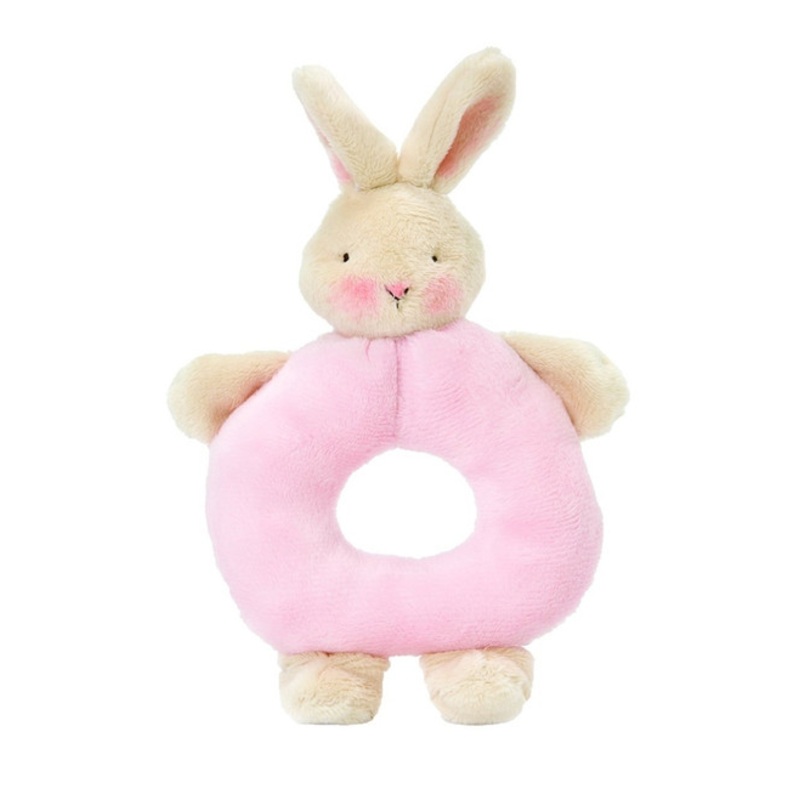 "Bunnies By The Bay - Ring Rattle Pink Bunny"