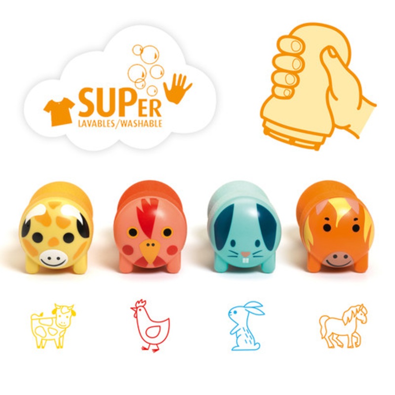 "Djeco - Farm Animal Stamps for Little Ones"