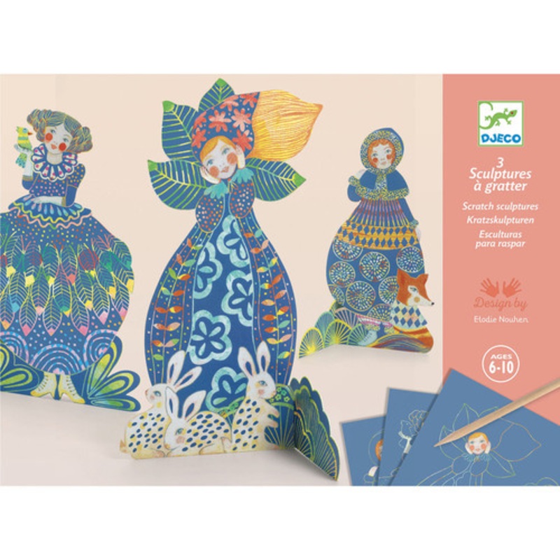 "Djeco - Pretty Dresses Sculpture Scratch Cards"