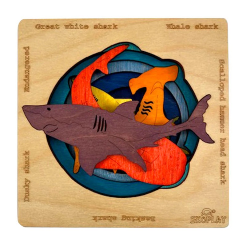 "Ekoplay - Endangered Shark Layer Puzzle"