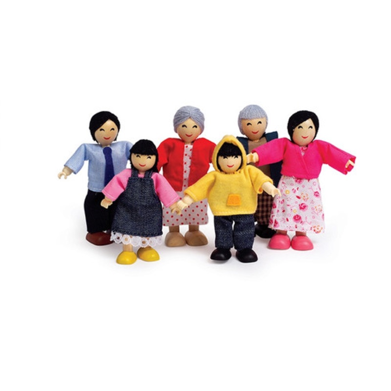 "Hape Wooden Dolls - Asian Family"