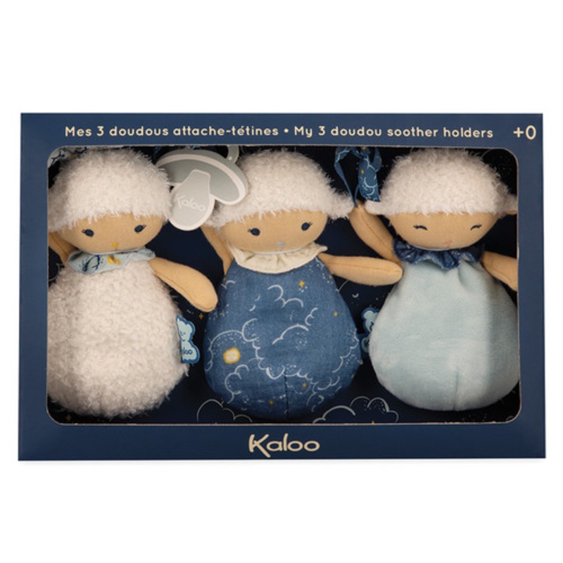 "Kaloo - Sommeil 3 Sheep Doudou & Pacifier Holders"