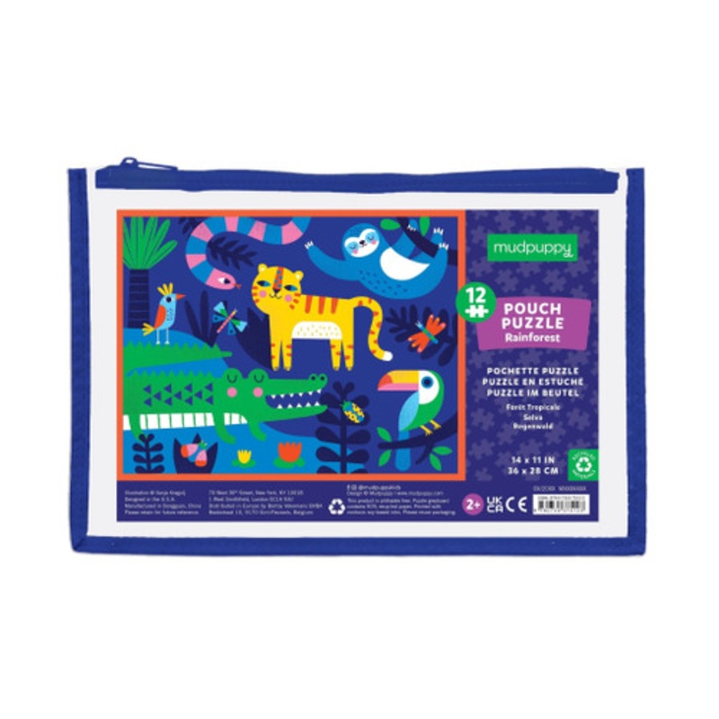 "Mudpuppy 12 Piece Pouch Puzzle - Rainforest"