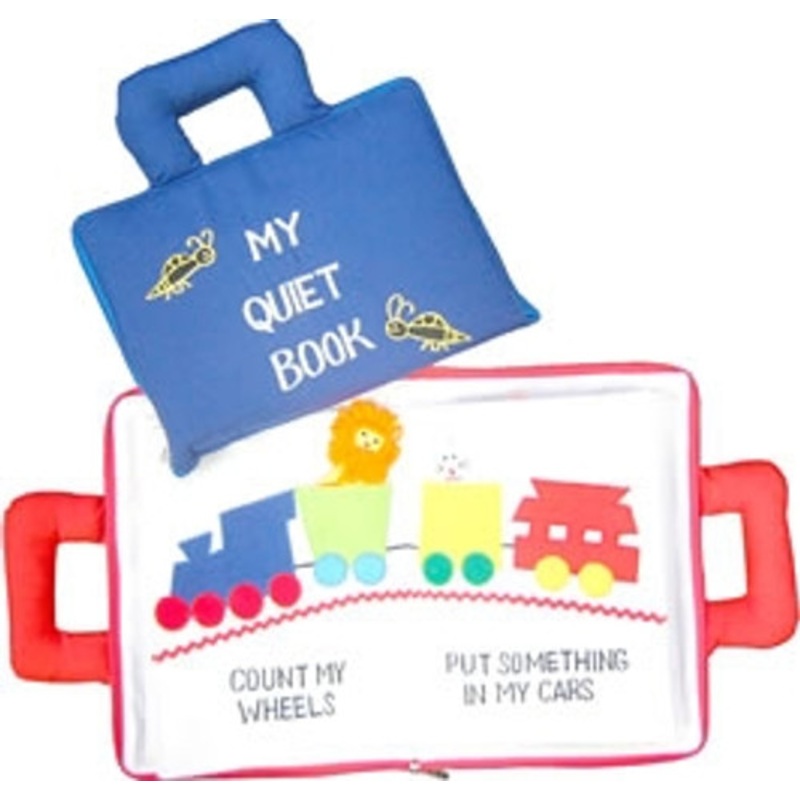 "Quiet Book - Cloth Zippered Red"