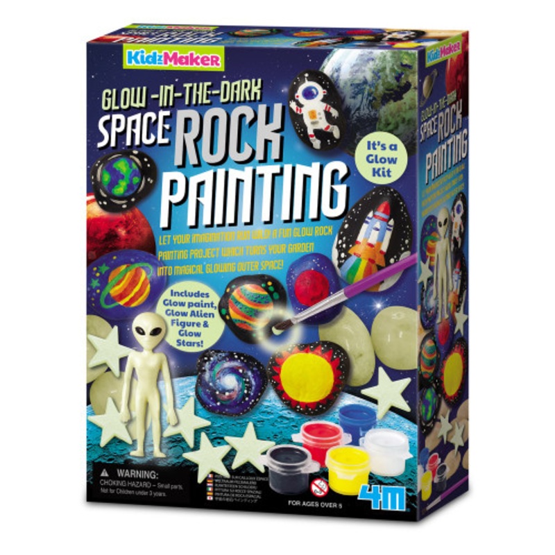 "4M - KidzMaker - Glow in the Dark Space Rock Painting"