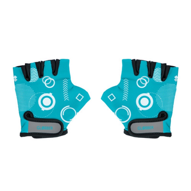 "Globber - Toddler Gloves (XS) - Teal Shapes"