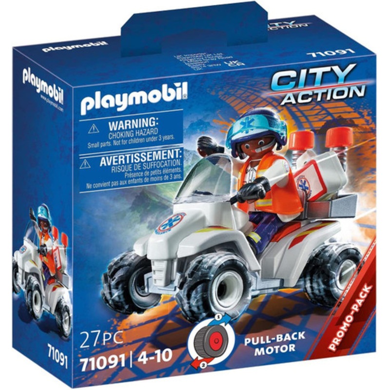 "Playmobil City Action - Medical Rescue Pull-Back Quad 71091"