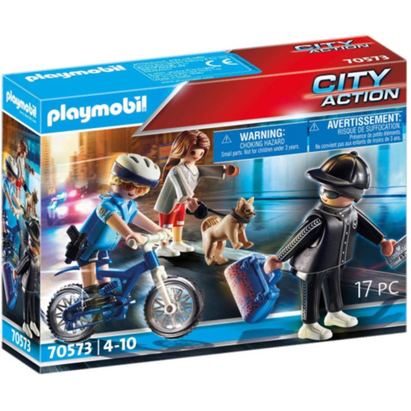 "Playmobil City Action- Police Bicycle with Thief 70573"