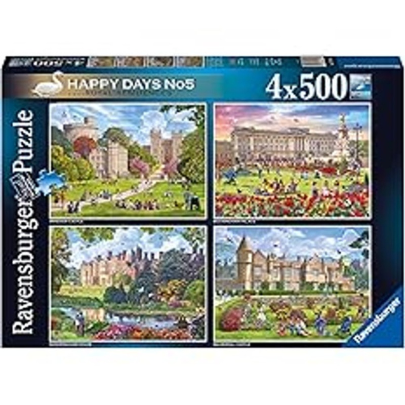 "Ravensburger 4 x 500pc - Happy Days No 5 Royal Residencies"